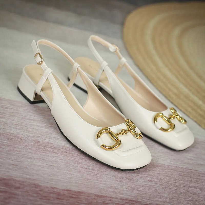 Nude Block Heels Closed Toe Closed Toe Sandals Casual Shoes Comfortable