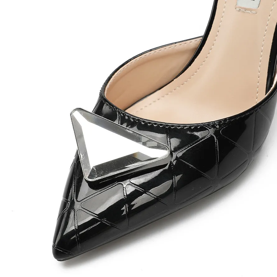 Nude Block Heels Closed Toe Sandals
