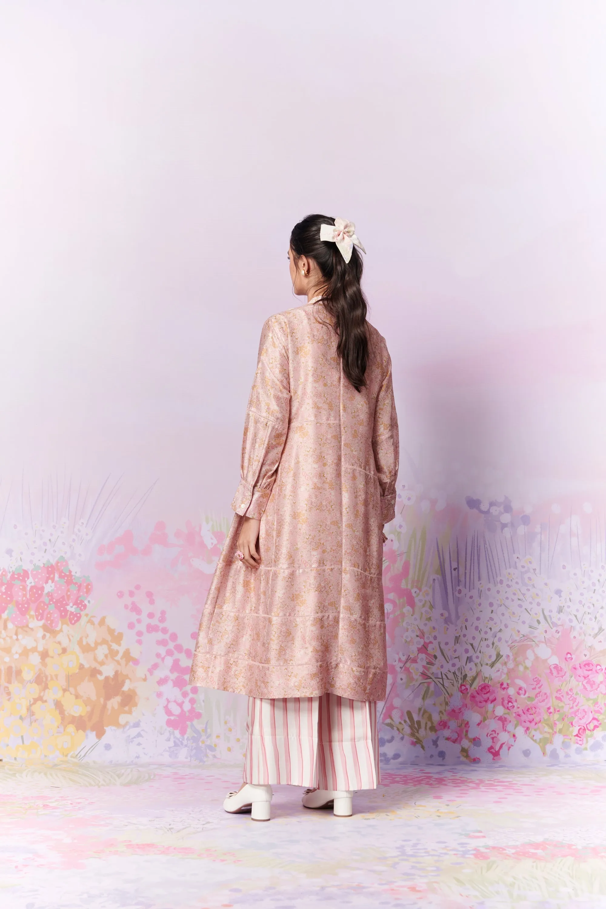 Petite Blooms Kurta And Trousers Co-Ord Set