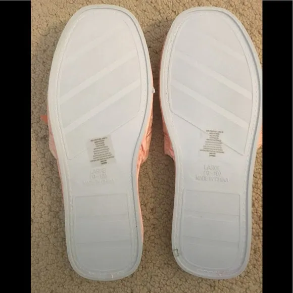 Pink Lace Slippers