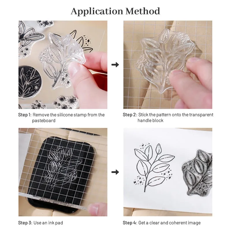 Plant and Flower Clear Silicone Stamps