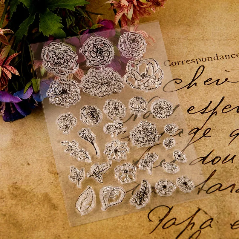 Plant and Flower Clear Silicone Stamps