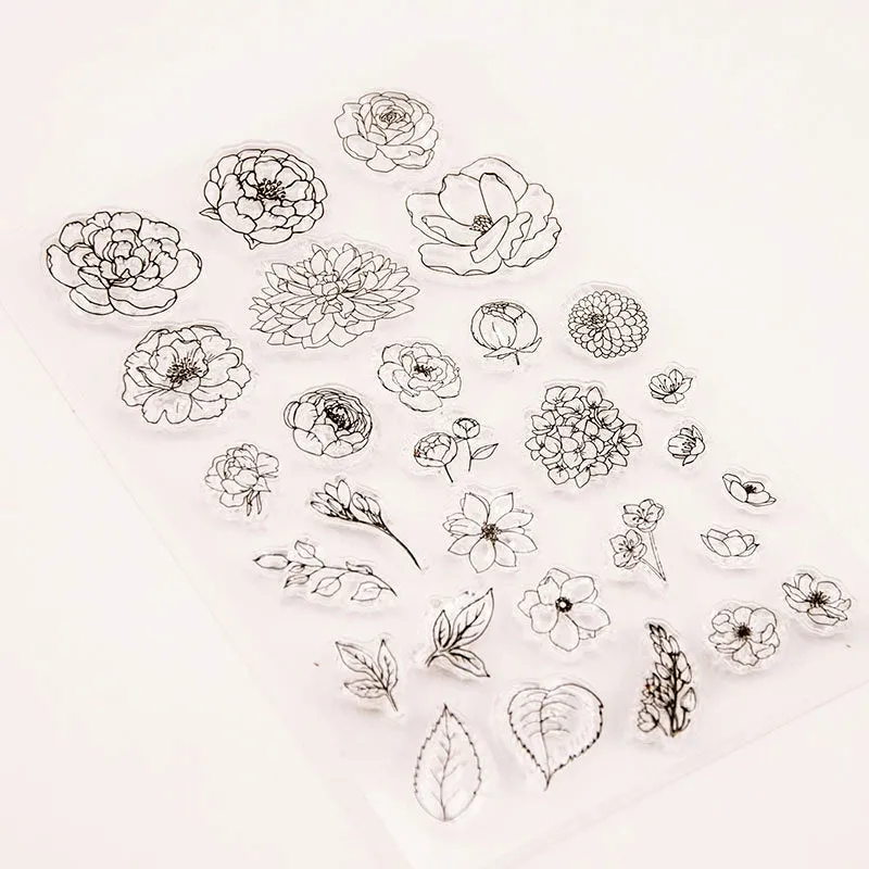 Plant and Flower Clear Silicone Stamps