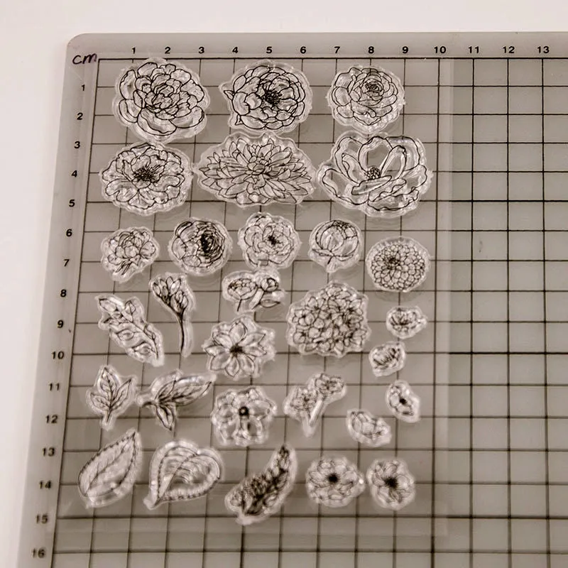 Plant and Flower Clear Silicone Stamps