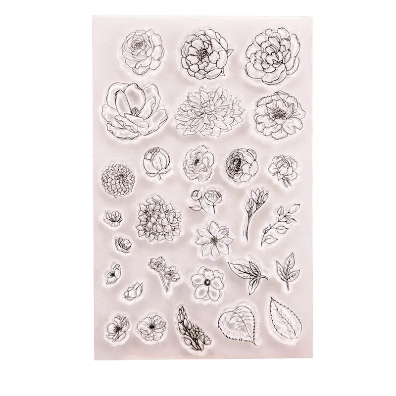 Plant and Flower Clear Silicone Stamps