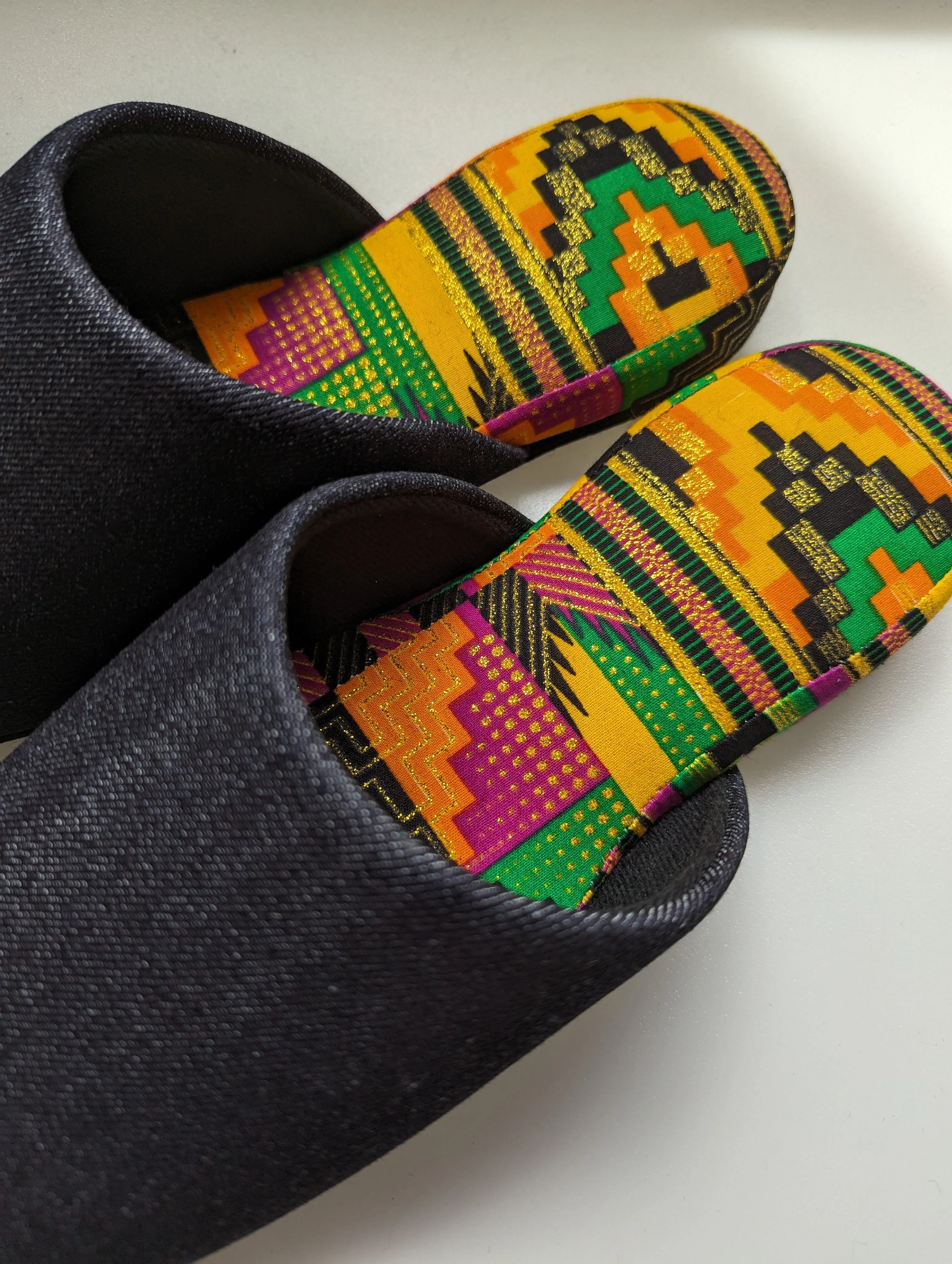 SALE Large | Denim Mix Slippers 2023AW-L04 lamé