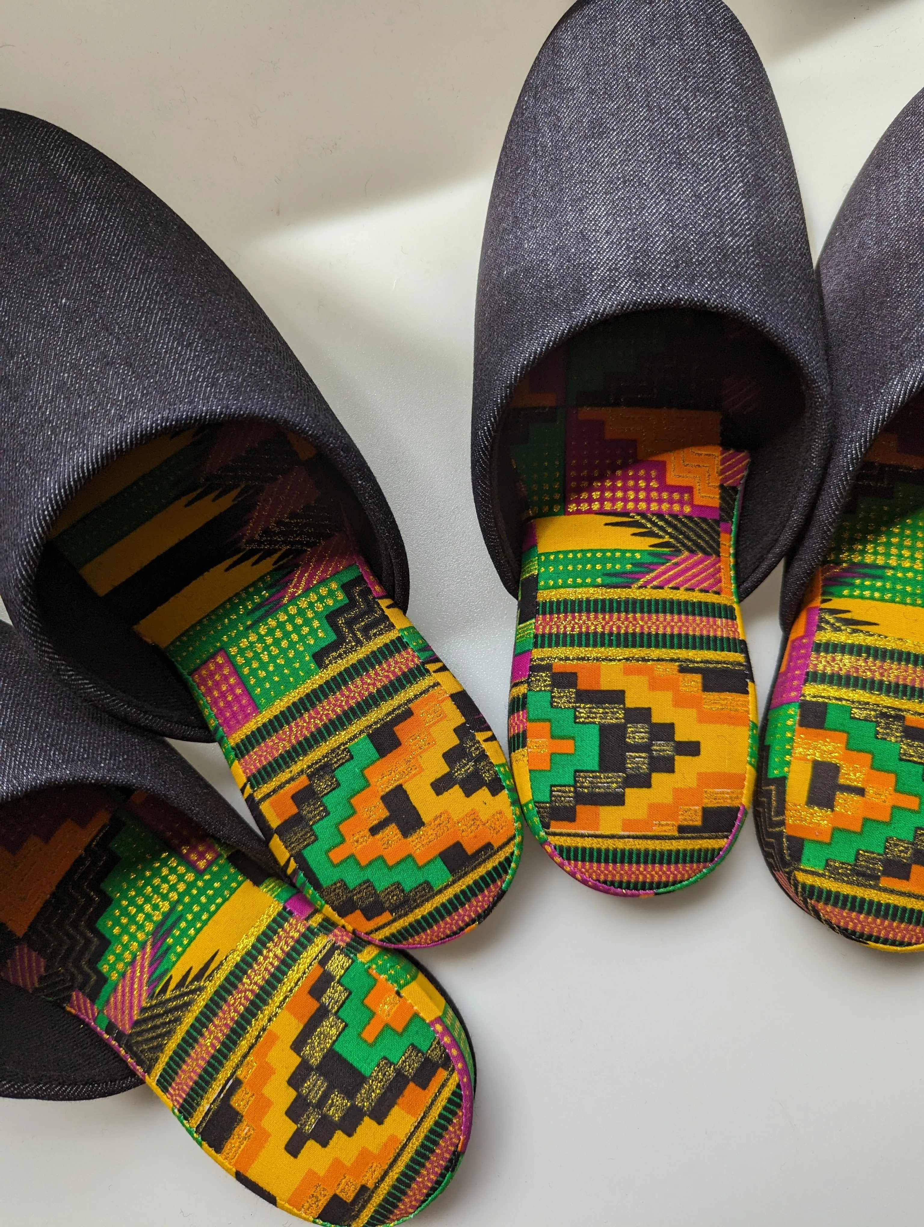 SALE Large | Denim Mix Slippers 2023AW-L04 lamé