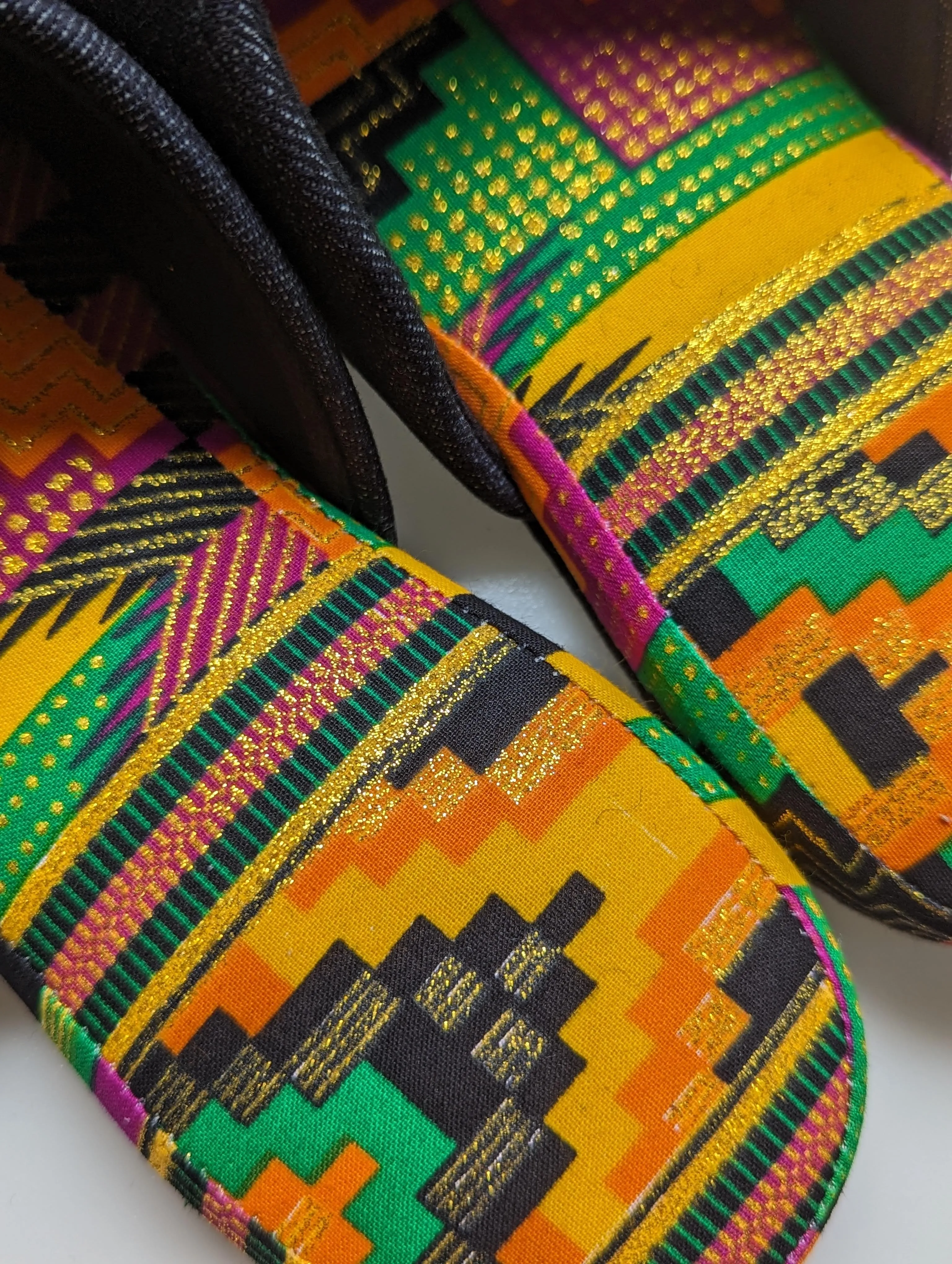 SALE Large | Denim Mix Slippers 2023AW-L04 lamé