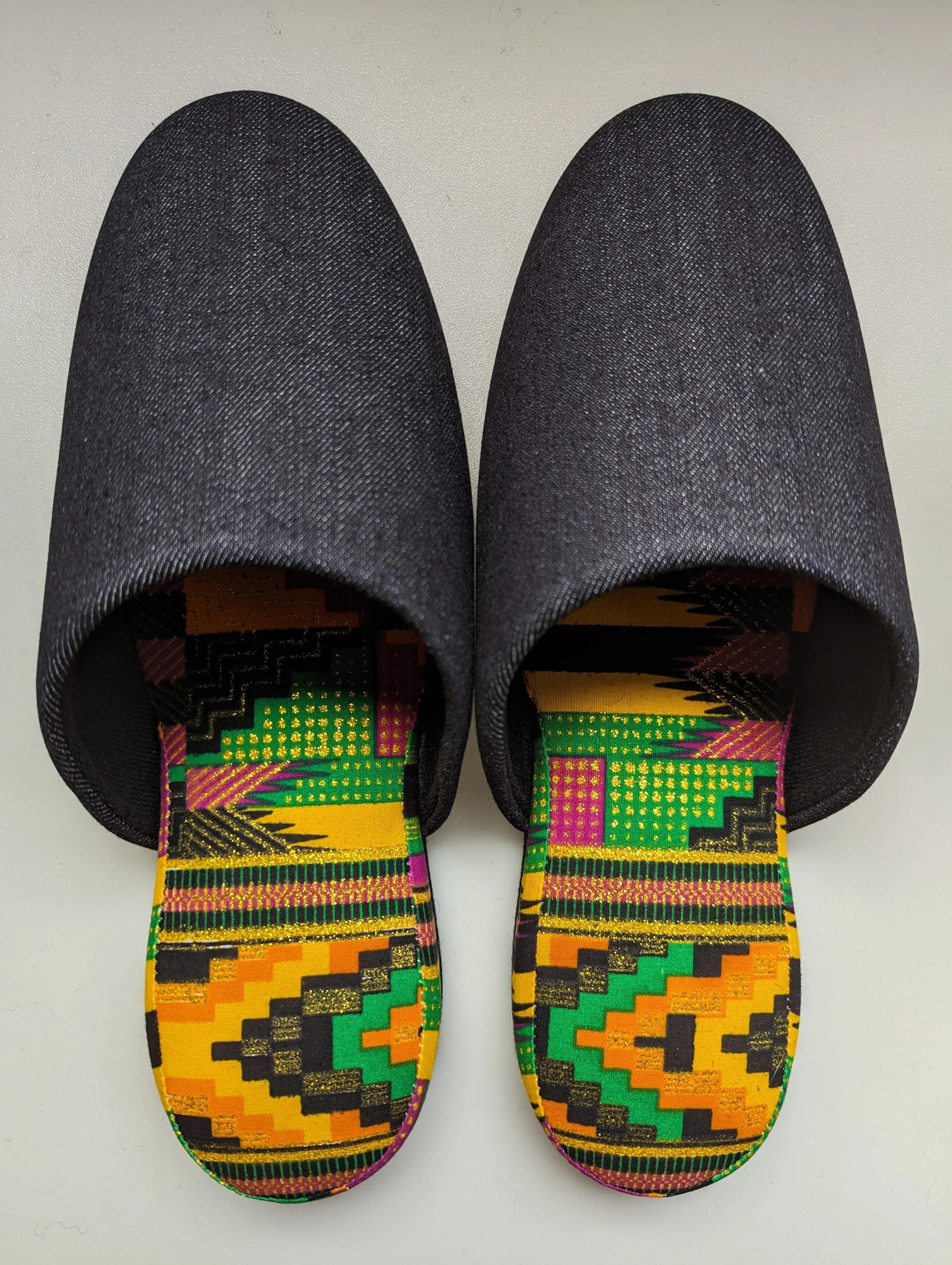SALE Large | Denim Mix Slippers 2023AW-L04 lamé