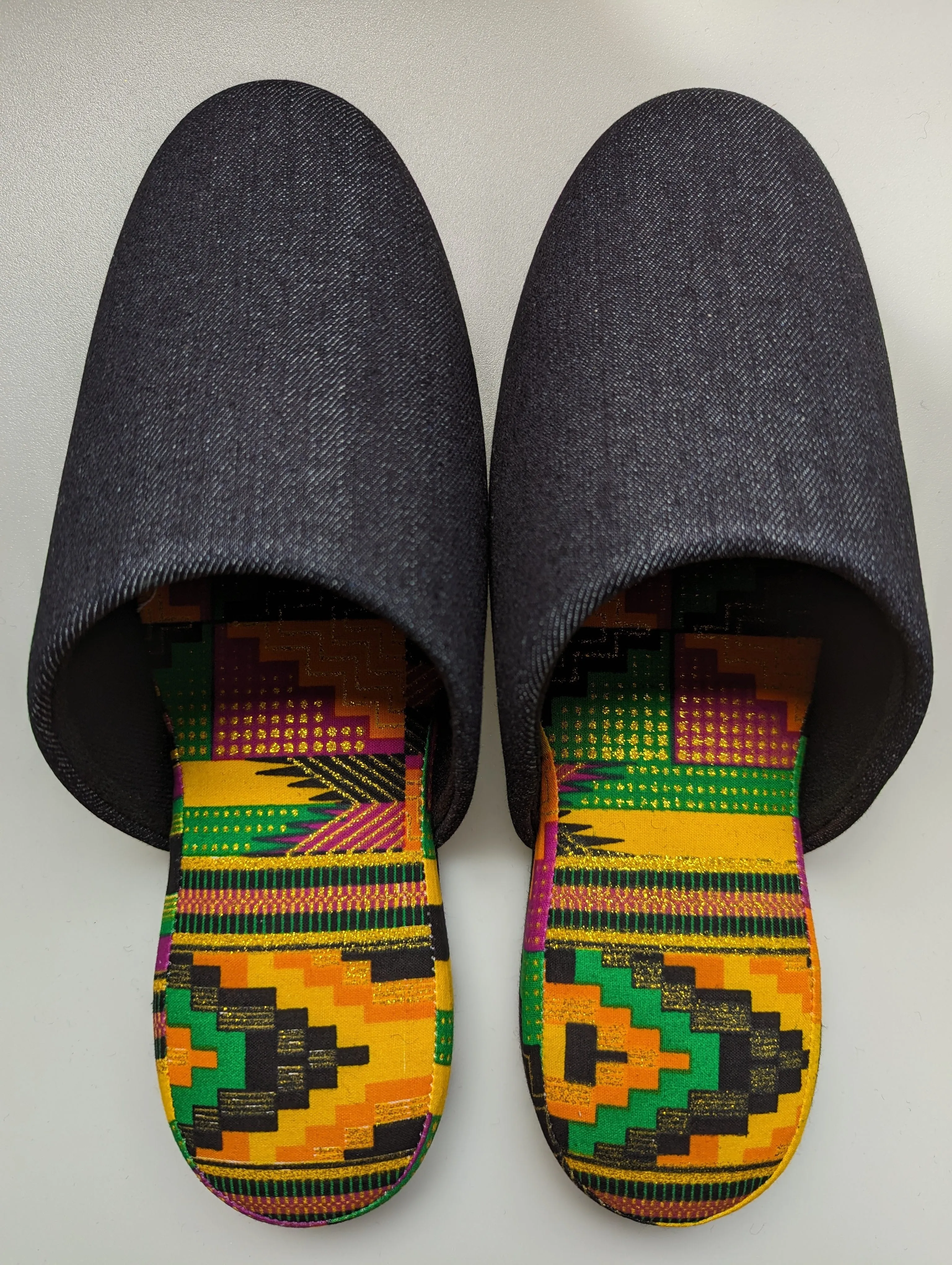 SALE Large | Denim Mix Slippers 2023AW-L04 lamé