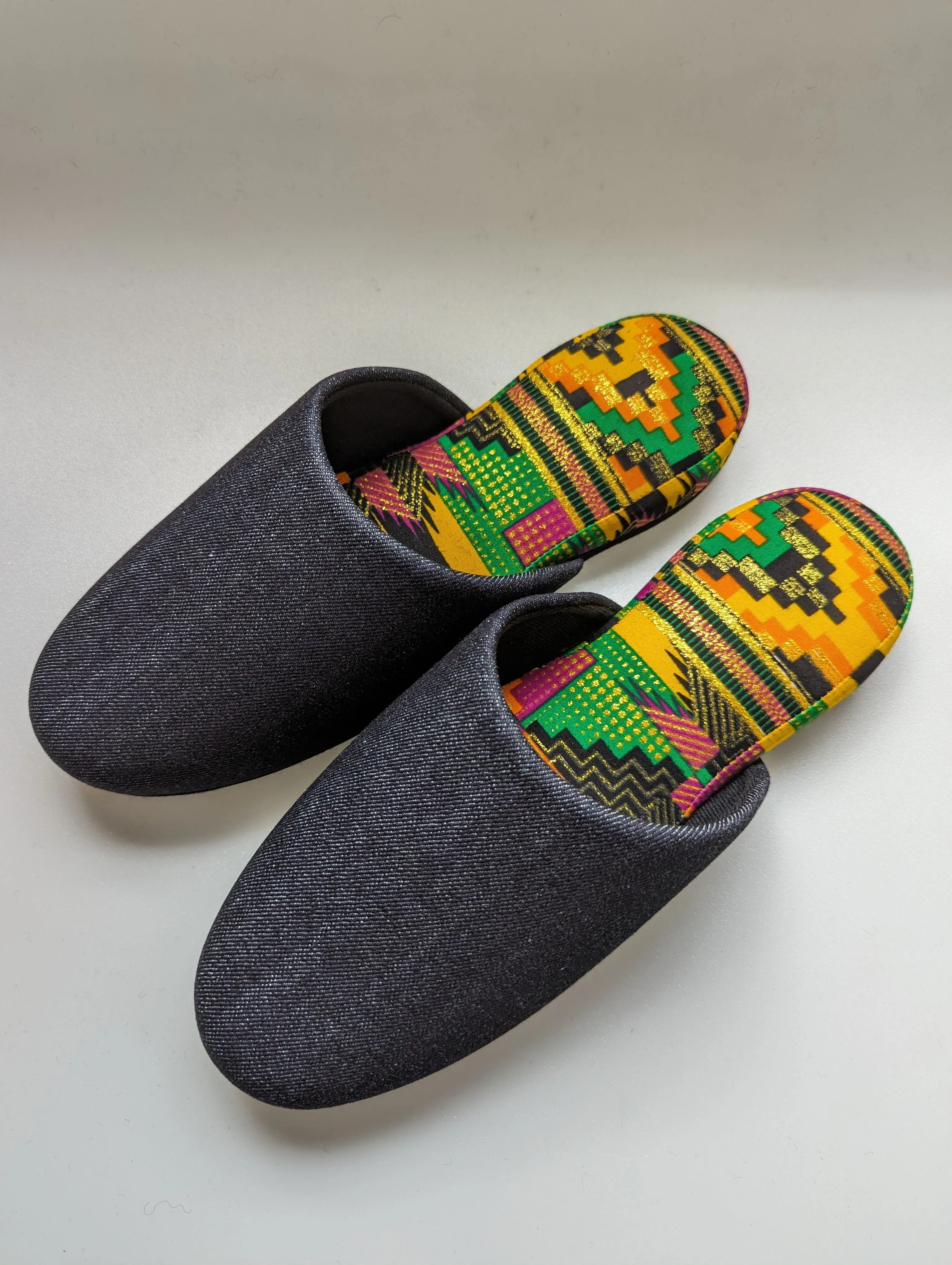SALE Large | Denim Mix Slippers 2023AW-L04 lamé