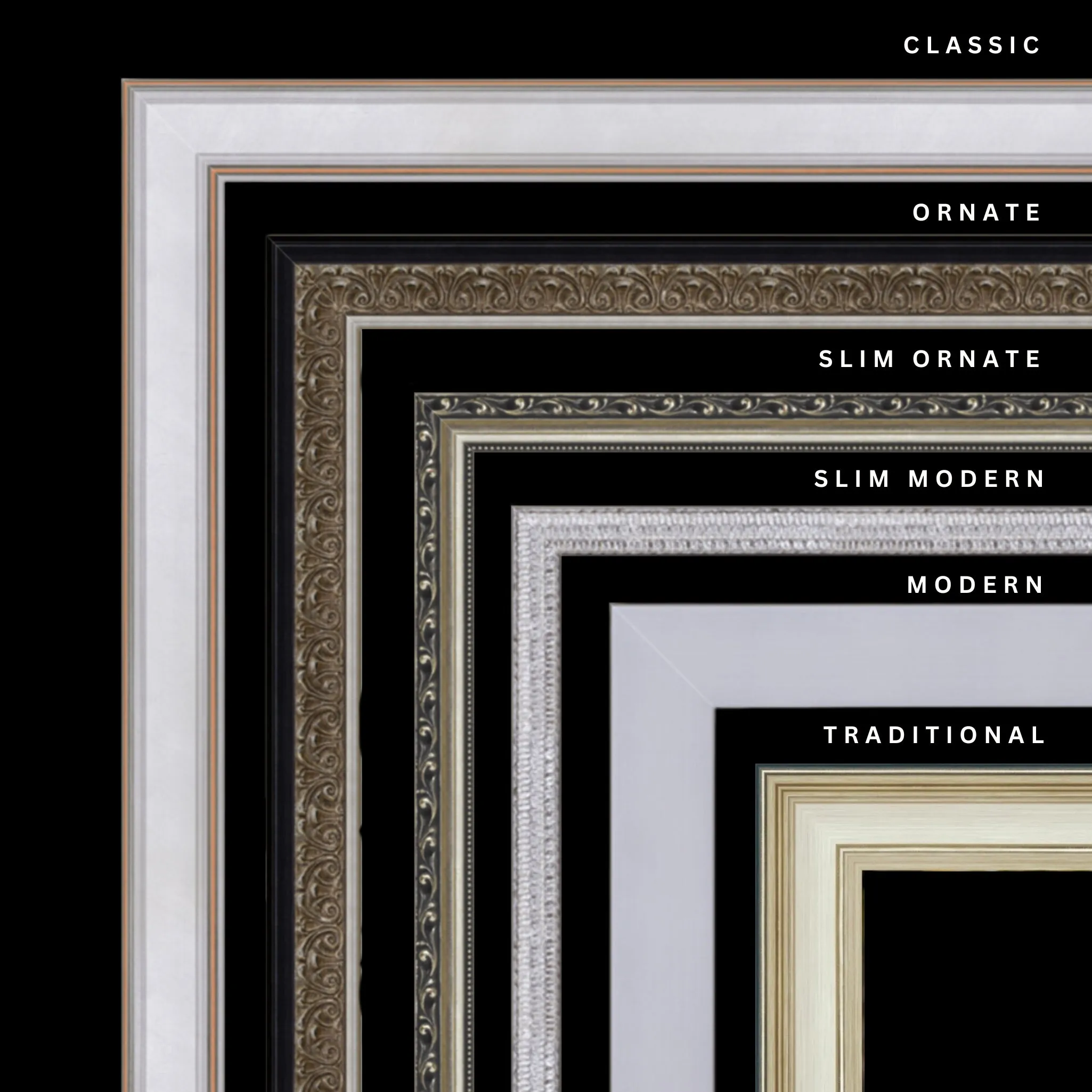 Silver 24x46 Picture Frame Ornate Traditional Classic Antique