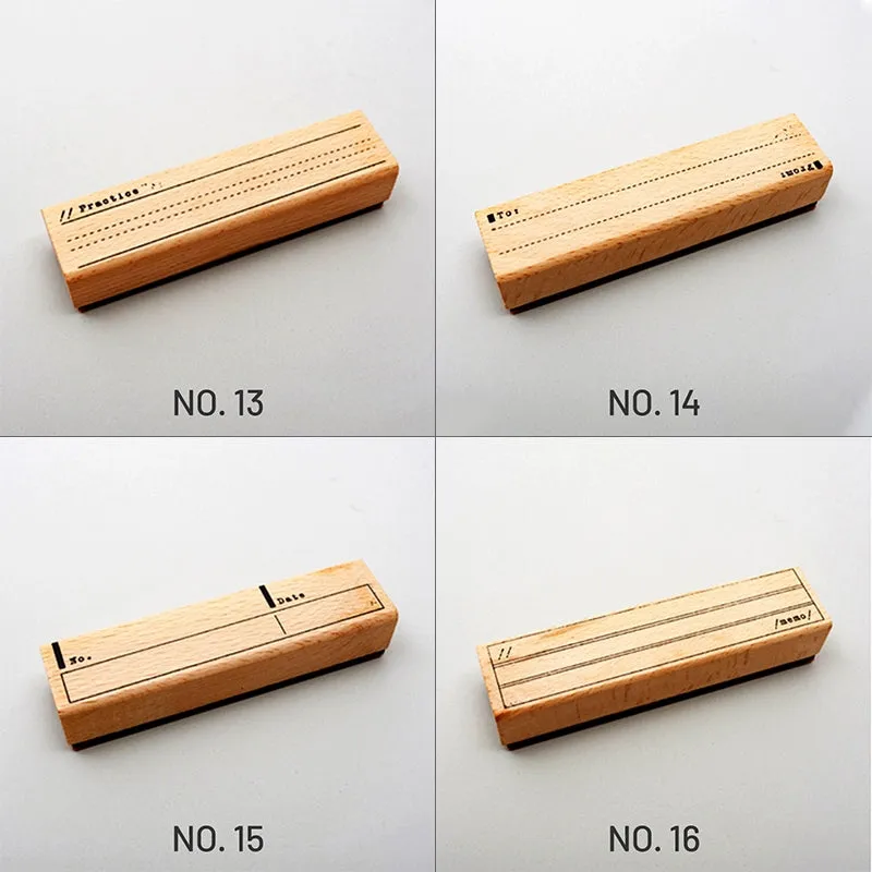 Simple Frame Border Wooden Rubber Stamp