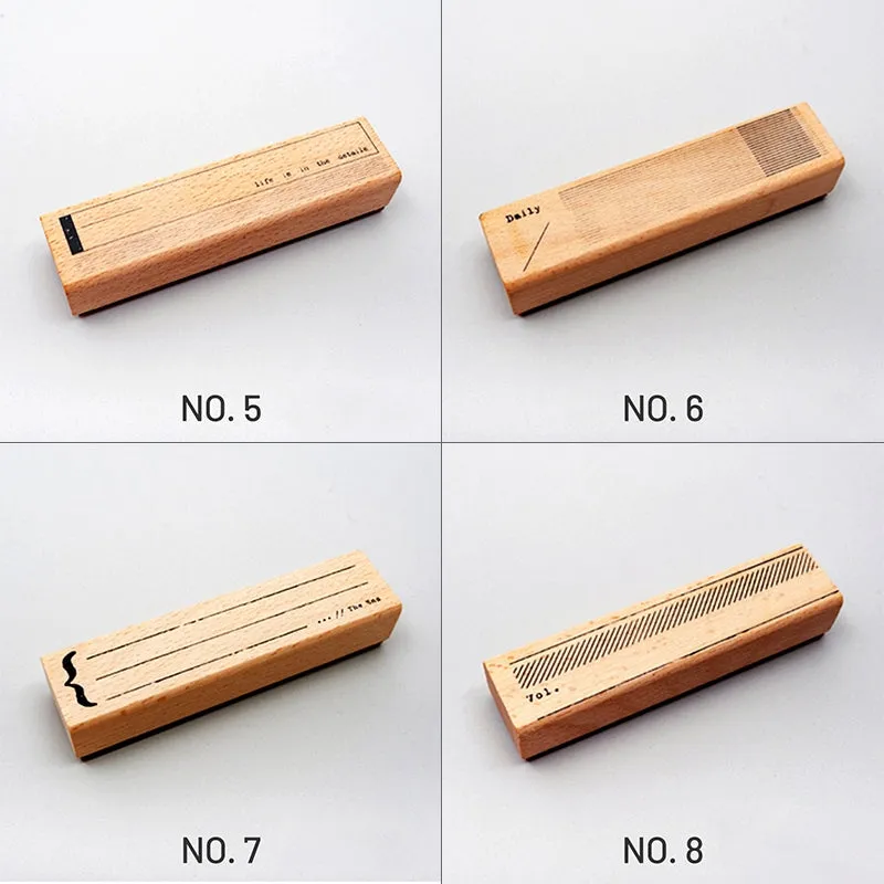 Simple Frame Border Wooden Rubber Stamp