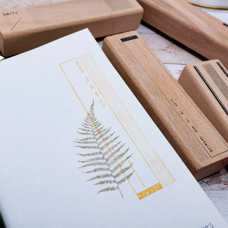 Simple Frame Border Wooden Rubber Stamp