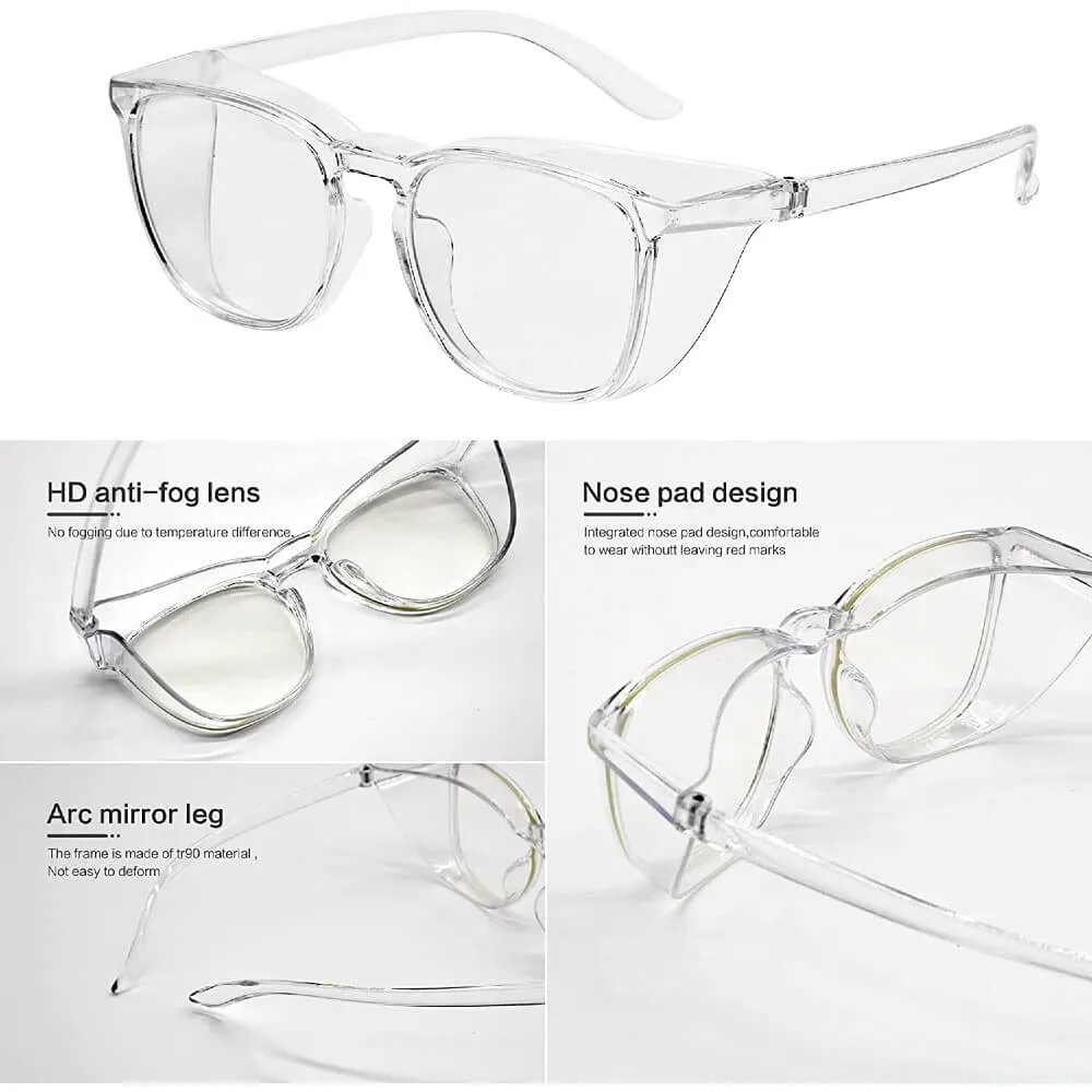Stylish Safety Goggles Anti-Fog Blue Light Blocking Anti-Dust UV Protection Glasses