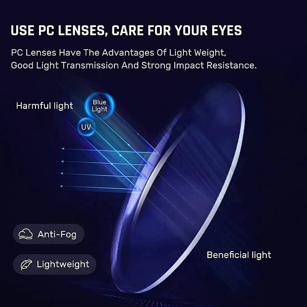 Stylish Safety Goggles Anti-Fog Blue Light Blocking Anti-Dust UV Protection Glasses