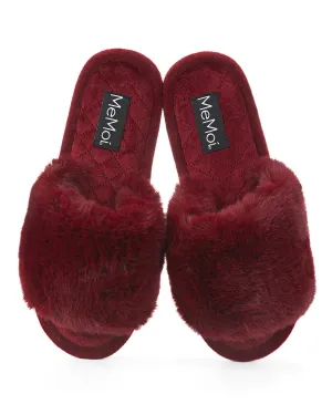 The Bette Plush Open-Toe Slipper