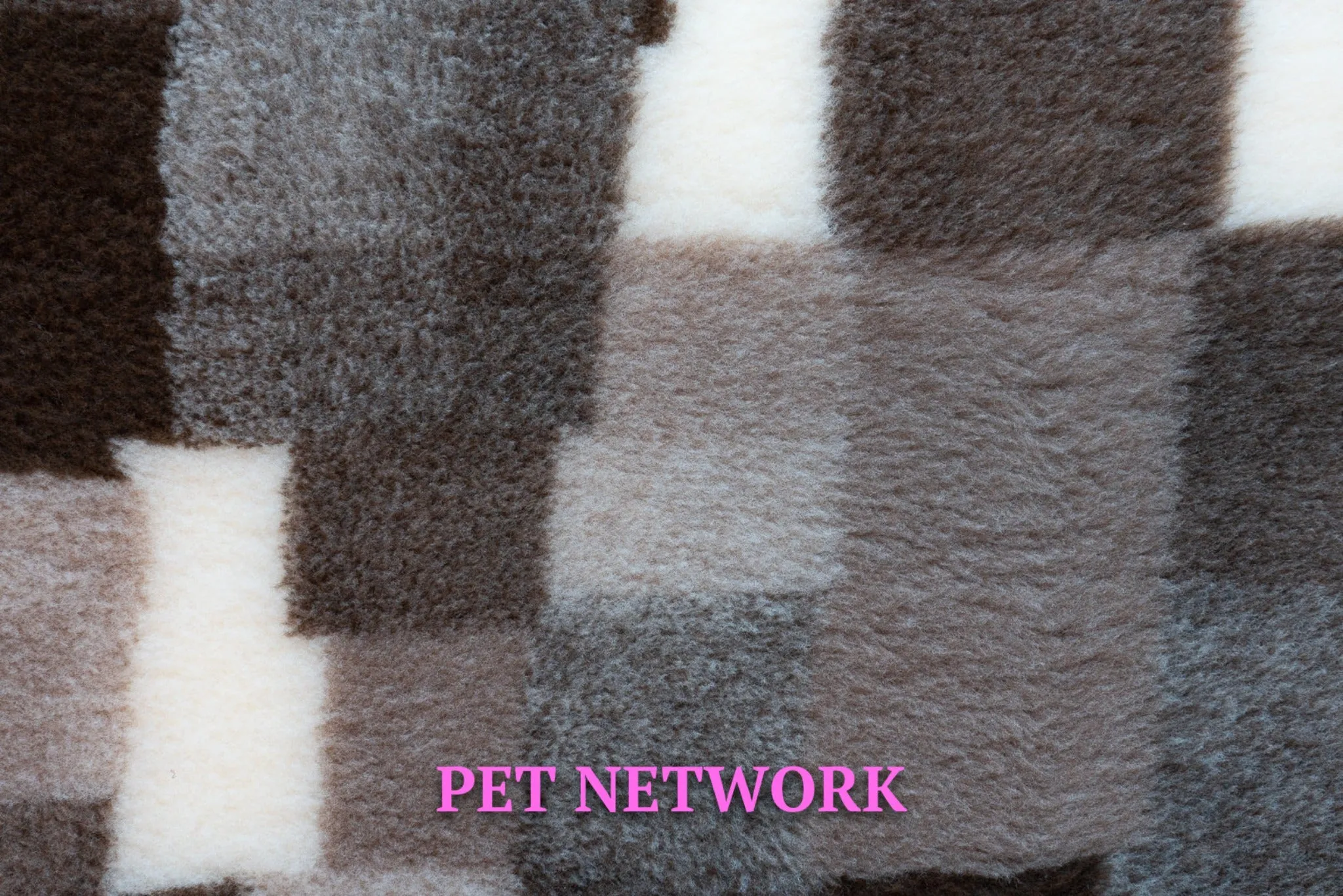 Vet Bed - Rubber Backed - Cream, Mink and Chocolate Rectangles