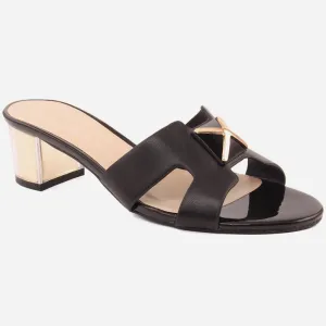 Women "ELENA" Block Heel Slip On Sandals