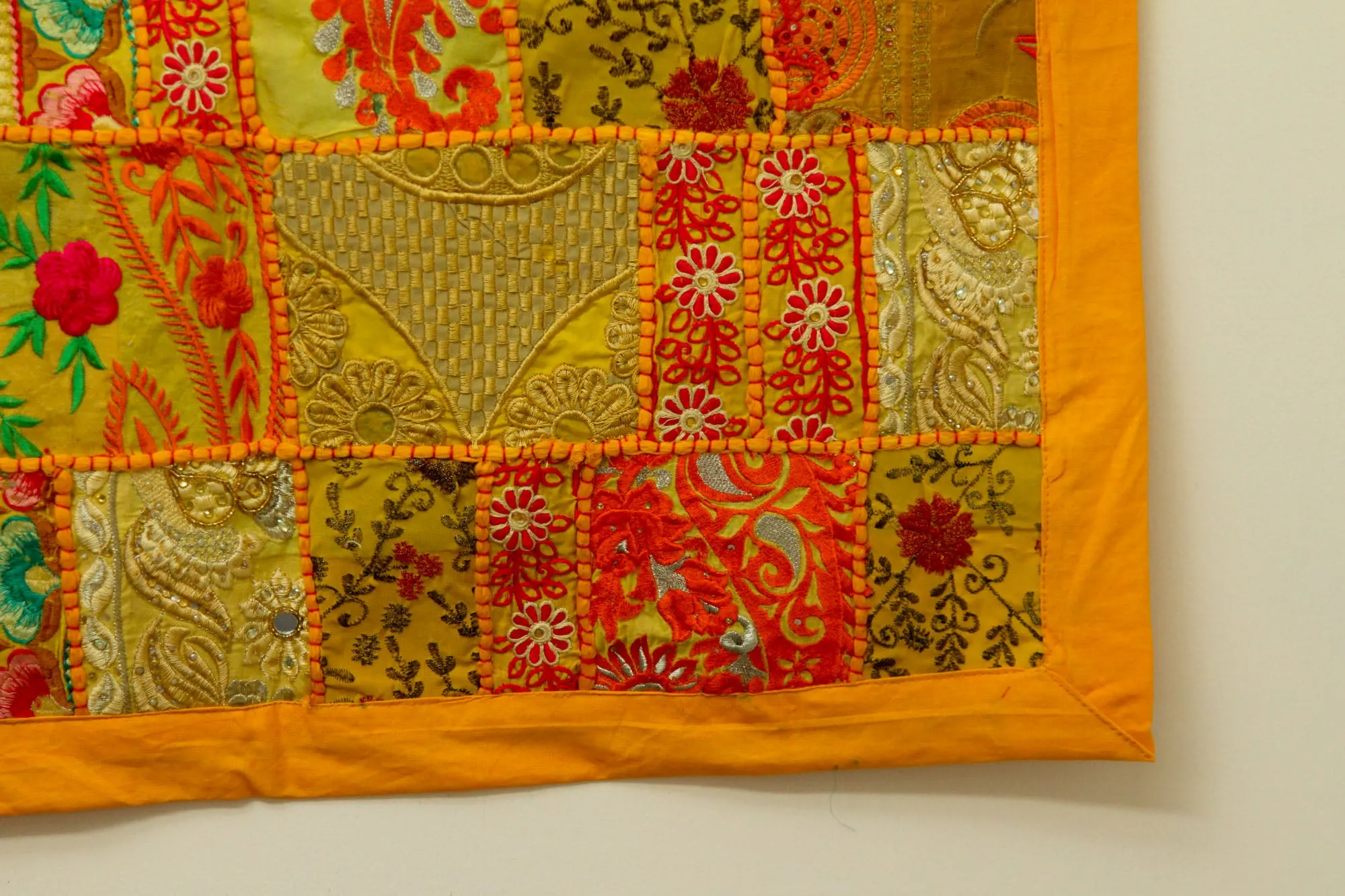 Yellow Indian Vintage Bohemian Handmade Wall Hanging