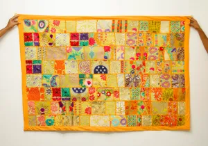 Yellow Indian Vintage Bohemian Handmade Wall Hanging